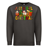 Smoke just a girl who loves christmas Premium Sweatshirt - MaliasSmallBusiness
