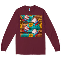 Burgundy celebrity hat with leopard Long Sleeve Tee - BundleAndBundleShop