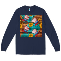 Navy celebrity hat with leopard Long Sleeve Tee - BundleAndBundleShop