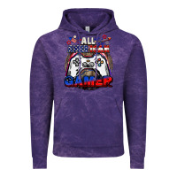 Cloud Purple All American gamer 4th of july Vintage Hoodie - CowGirlArtShop