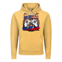 Vintage Mustard All American gamer 4th of july Vintage Hoodie - CowGirlArtShop