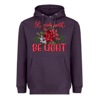 Plum Let your heart be light Heavyweight Hoodie - MaliasSmallBusiness