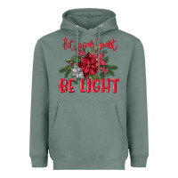 Sage Let your heart be light Heavyweight Hoodie - MaliasSmallBusiness