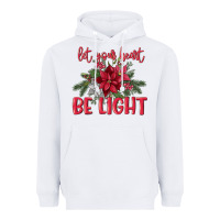 White Let your heart be light Heavyweight Hoodie - MaliasSmallBusiness