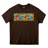 Chocolate Brown Farm life fall Heavy Core Tee - Artiststas