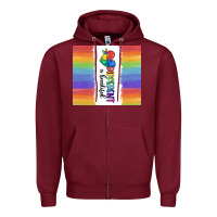 Burgundy different is beautiful Zipper Hoodie - MaliasSmallBusiness