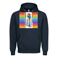 Navy different is beautiful Zipper Hoodie - MaliasSmallBusiness