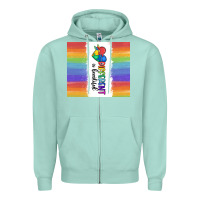Seafoam different is beautiful Zipper Hoodie - MaliasSmallBusiness