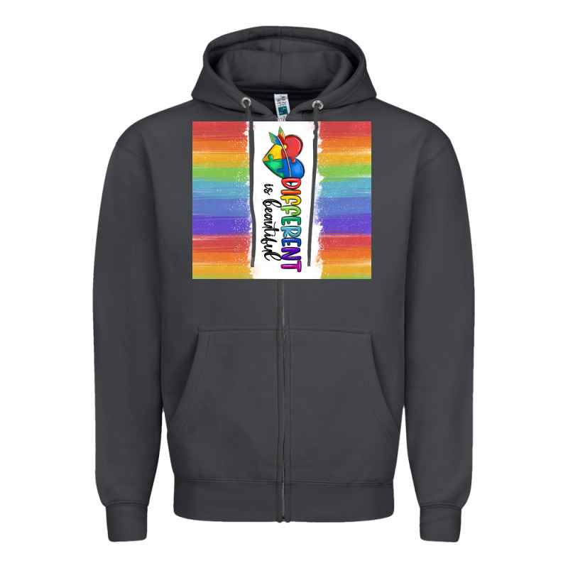 Different Is Beautiful Zipper Hoodie by MaliasSmallBusiness | Teevron