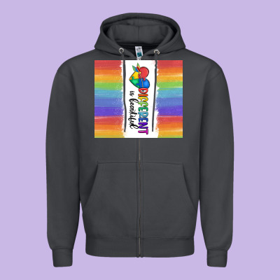 Different Is Beautiful Zipper Hoodie Designed By Maliassmallbusiness