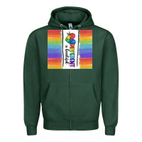 Sports Green different is beautiful Zipper Hoodie - MaliasSmallBusiness