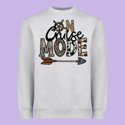 On Cruise Mode Heavyweight Sweatshirt Designed By Cowhidedigitalart