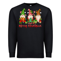 Black merry christmas gnomes Premium Sweatshirt - MaliasSmallBusiness