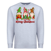Heather Grey merry christmas gnomes Premium Sweatshirt - MaliasSmallBusiness