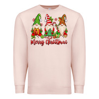 Pale Pink merry christmas gnomes Premium Sweatshirt - MaliasSmallBusiness