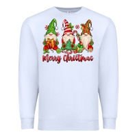 White merry christmas gnomes Premium Sweatshirt - MaliasSmallBusiness