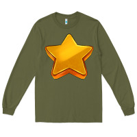 Army Green 3d golden stars Long Sleeve Tee - AdoDesignShop