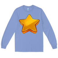 Colony Blue 3d golden stars Long Sleeve Tee - AdoDesignShop