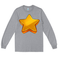 Heather Grey 3d golden stars Long Sleeve Tee - AdoDesignShop