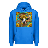 True Royal holstein cow with sunflowers Premium Hoodie - BarkalooDesign