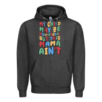 Charcoal Heather my child may be non verbal but this mama ain't Zipper Hoodie - MaliasSmallBusiness