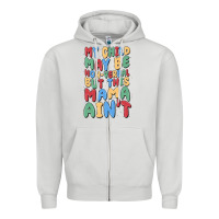 Dove Grey my child may be non verbal but this mama ain't Zipper Hoodie - MaliasSmallBusiness