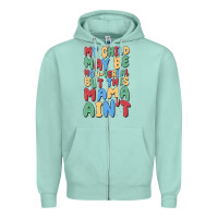 Seafoam my child may be non verbal but this mama ain't Zipper Hoodie - MaliasSmallBusiness