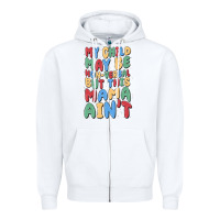 White my child may be non verbal but this mama ain't Zipper Hoodie - MaliasSmallBusiness