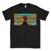 Black doberman with sunflowers license plate Classic Tee - Artiststas