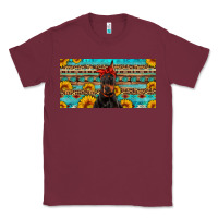 Burgundy doberman with sunflowers license plate Classic Tee - Artiststas