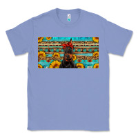 Colony Blue doberman with sunflowers license plate Classic Tee - Artiststas