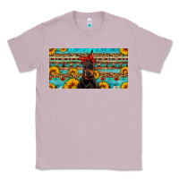 Lilac doberman with sunflowers license plate Classic Tee - Artiststas