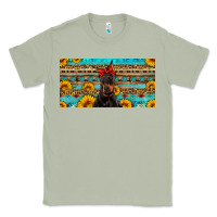 Matcha doberman with sunflowers license plate Classic Tee - Artiststas