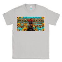 Moon Dust doberman with sunflowers license plate Classic Tee - Artiststas