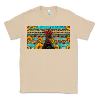 Mushroom doberman with sunflowers license plate Classic Tee - Artiststas