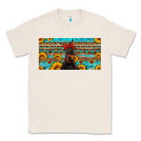 Natural doberman with sunflowers license plate Classic Tee - Artiststas