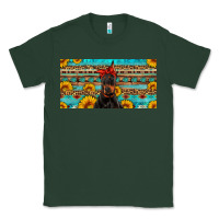 Sports Green doberman with sunflowers license plate Classic Tee - Artiststas