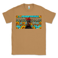Toasted Coconut doberman with sunflowers license plate Classic Tee - Artiststas