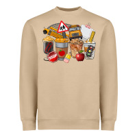Mushroom School Bus Coffee Cups Heavyweight Sweatshirt - FaDigitalArtStudio