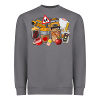 Storm School Bus Coffee Cups Heavyweight Sweatshirt - FaDigitalArtStudio