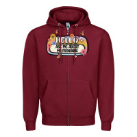Burgundy ask me about my pronouns Zipper Hoodie - MaliasSmallBusiness