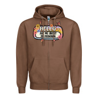 Chestnut ask me about my pronouns Zipper Hoodie - MaliasSmallBusiness