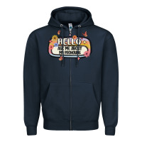 Navy ask me about my pronouns Zipper Hoodie - MaliasSmallBusiness