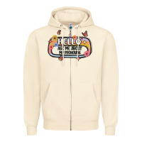 Sandshell ask me about my pronouns Zipper Hoodie - MaliasSmallBusiness