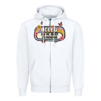 White ask me about my pronouns Zipper Hoodie - MaliasSmallBusiness