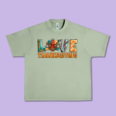 Love Thanksgiving Western Turkey Urban Heavy Tee Designed By Barkaloodesign