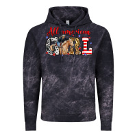 Cloud Black All American girl with cowgirl Vintage Hoodie - Neo Western