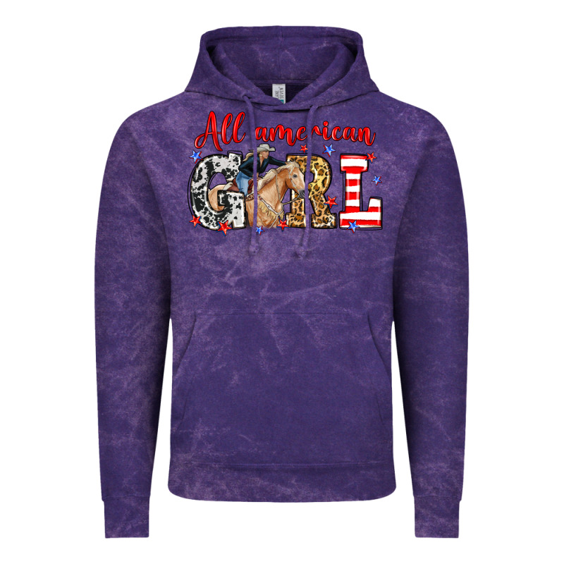 All American Girl With Cowgirl Vintage Hoodie by Neo Western | Teevron