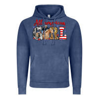 Vintage Denim All American girl with cowgirl Vintage Hoodie - Neo Western