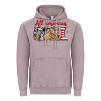 Vintage Zinc All American girl with cowgirl Vintage Hoodie - Neo Western